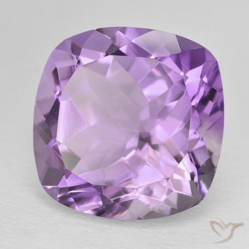 Ametista Viola rosa medio naturale da 12.69 ct, Cuscino, VVS