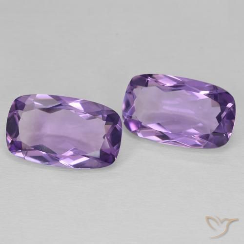 Gemme di Ametista Viola medio naturale da 10.51 ct, Cuscino, VVS