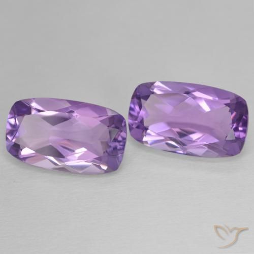 Gemme di Ametista Viola medio naturale da 11.54 ct, Cuscino, VVS