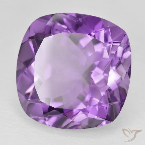 Ametista Viola violaceo intenso naturale da 20.98 ct, Cuscino, VVS