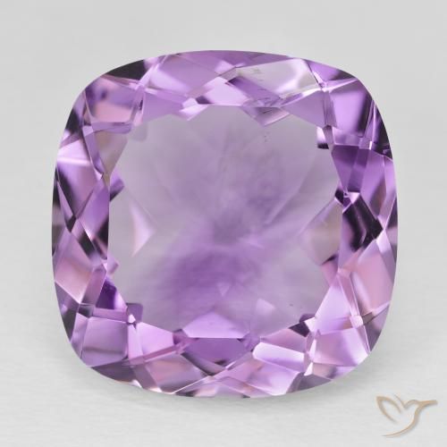 20.53ct Naturale Medium Light Purplish-Violet Ametista, Cuscino, VS