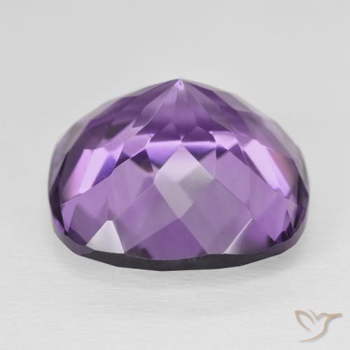 Ametista Viola violaceo medio naturale da 21.46 ct, Cuscino, VVS
