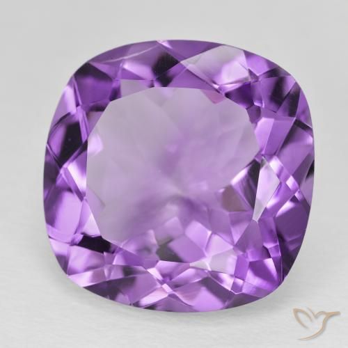 Ametista Viola violaceo medio naturale da 19.52 ct, Cuscino, VS
