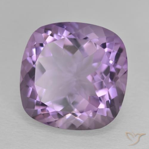 Ametista Viola medio naturale da 12.37 ct, Cuscino, VVS