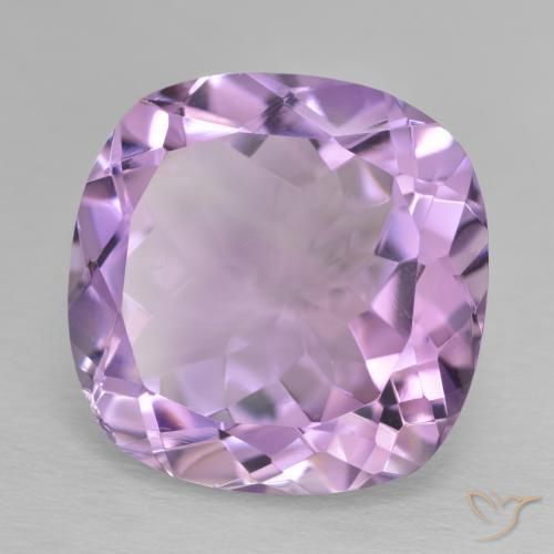 Ametista Viola tendente al rosa naturale da 13.67 ct, Cuscino, VVS