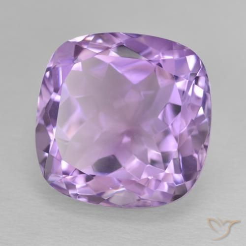 Ametista Viola medio naturale da 13.81 ct, Cuscino, VVS