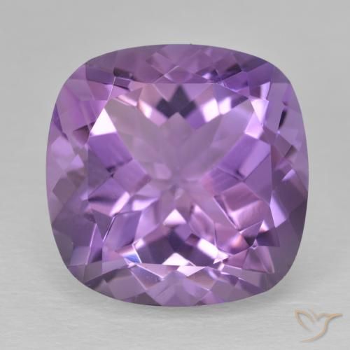 12.54ct Naturale Medium Light Purplish-Violet Ametista, Cuscino, VVS-VS