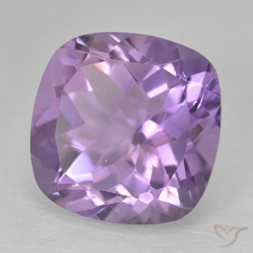 Ametista Medium Light Purplish-Violet naturale da 12.54 ct, Cuscino, VVS-VS