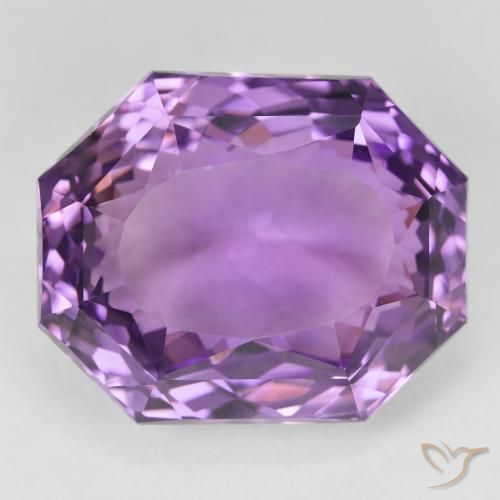 27.56ct Naturale Viola violaceo medio Ametista, Taglio smeraldo, VVS