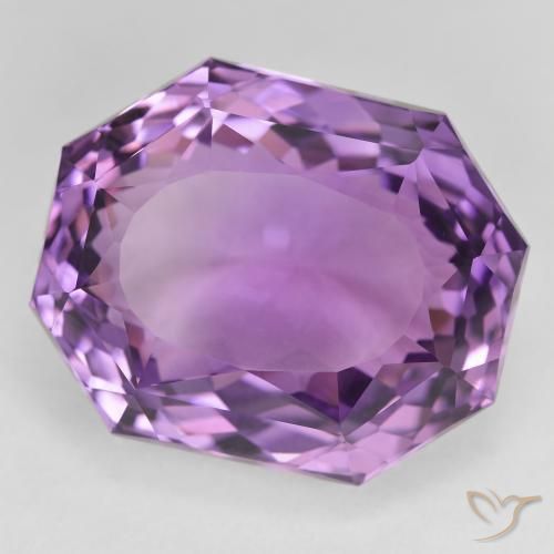 Ametista Viola violaceo medio naturale da 27.56 ct, Ottagonale / Taglio smeraldo, VVS