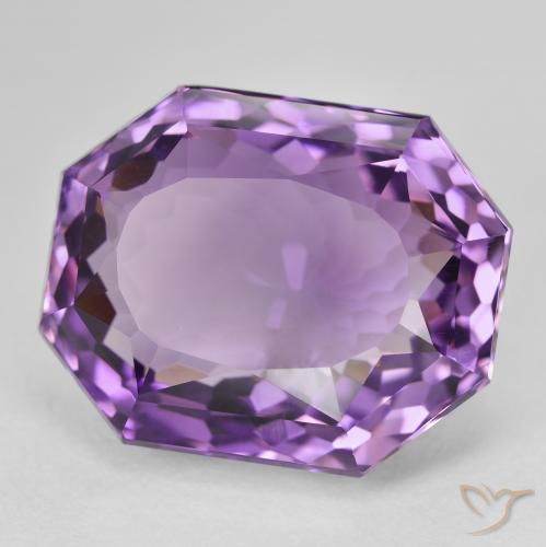 Ametista violaceo naturale da 26.95 ct, Ottagonale / Taglio smeraldo, VVS