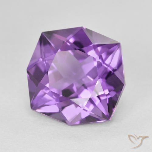 Ametista violaceo naturale da 5.38 ct, Taglio a fantasia, VVS