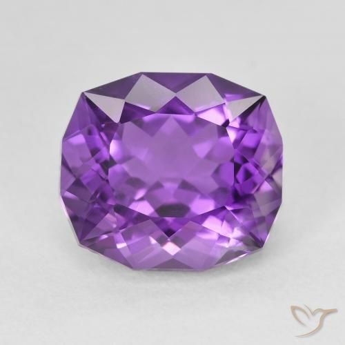 6.33ct Naturale viola vivido Ametista, Cuscino, VS