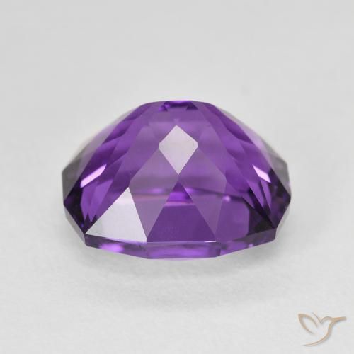 Ametista viola vivido naturale da 6.33 ct, Cuscino, VS