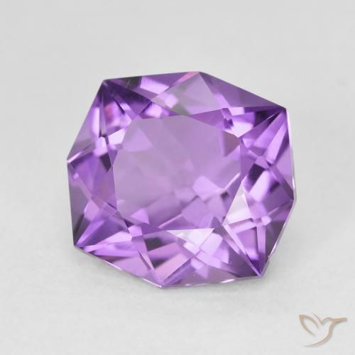Ametista Viola medio naturale da 4.77 ct, Taglio a fantasia, VVS-VS