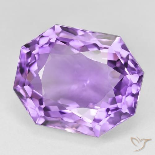 Ametista Viola medio naturale da 26.45 ct, Ottagonale / Taglio smeraldo, VS