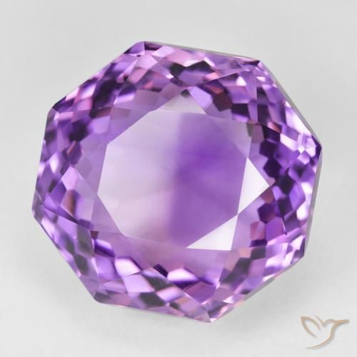Ametista Viola tendente al rosa naturale da 27.65 ct, Ottagonale / Taglio smeraldo, VVS-VS