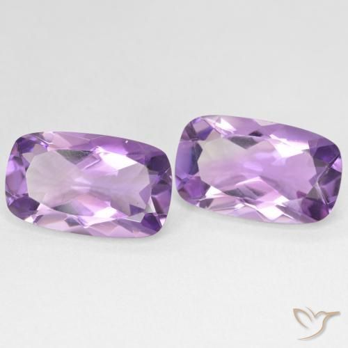 Gemme di Ametista Medium Light Purplish-Violet naturale da 10.79 ct, Cuscino, VS