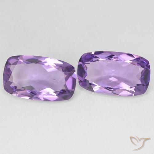 Gemme di Ametista Medium Light Purplish-Violet naturale da 10.04 ct, Cuscino, VS