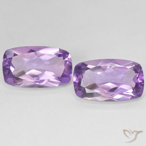 11.50ctw Naturale Medium Light Purplish-Violet Ametista, Cuscino, VS