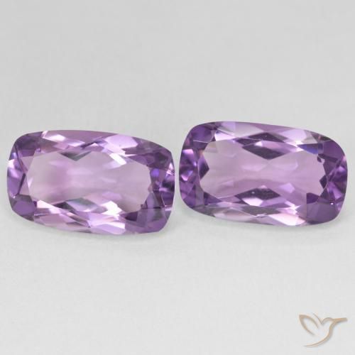 Gemme di Ametista Medium Light Purplish-Violet naturale da 11.30 ct, Cuscino, VVS