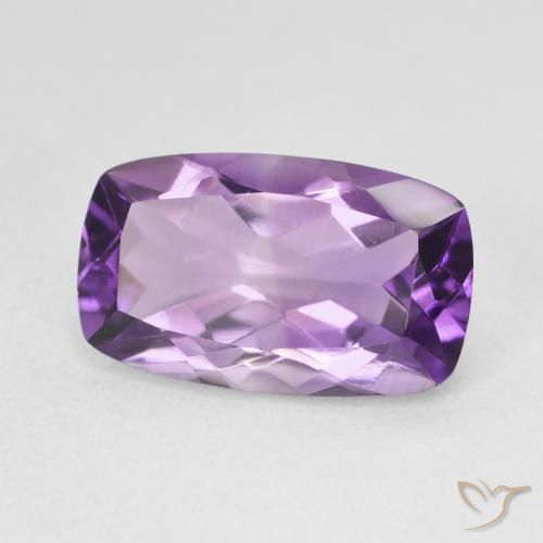 Ametista Viola chiaro-medio naturale da 5.73 ct, Cuscino, VVS
