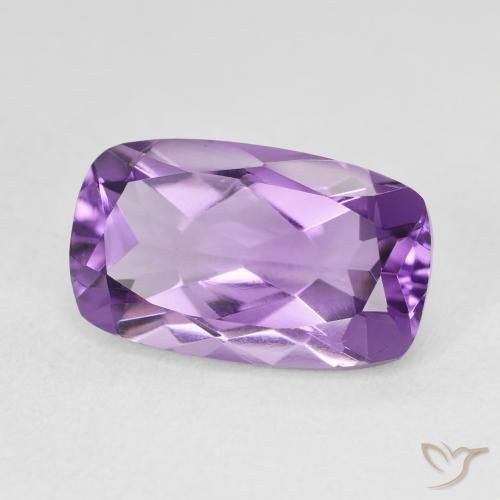 Ametista Viola chiaro-medio naturale da 5.66 ct, Cuscino, VVS