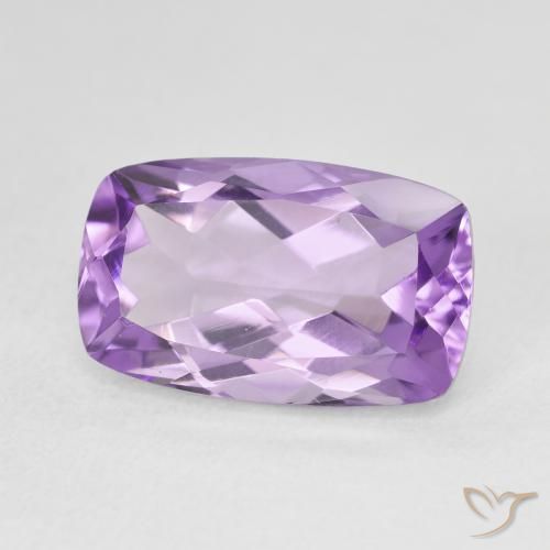 Ametista Viola chiaro-medio naturale da 6.41 ct, Cuscino, VVS