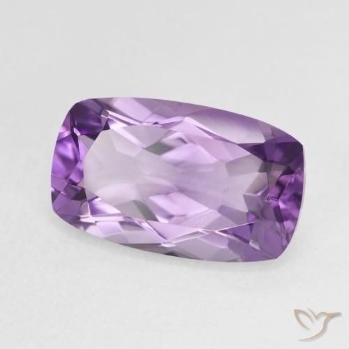 Ametista Viola chiaro-medio naturale da 5.85 ct, Cuscino, VVS