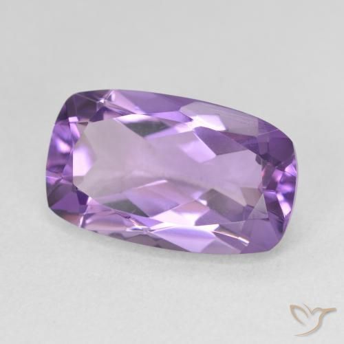 Ametista Viola tendente al rosa naturale da 5.78 ct, Cuscino, VVS-VS