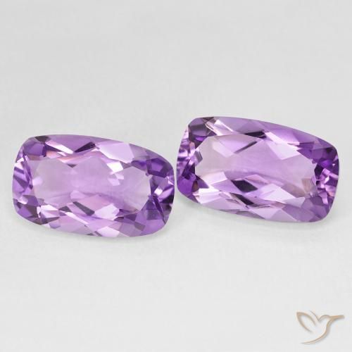 Gemme di Ametista Viola rosa medio naturale da 11.51 ct, Cuscino, VVS-VS