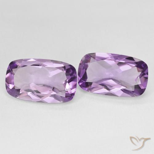 Gemme di Ametista Viola medio naturale da 10.50 ct, Cuscino, VVS