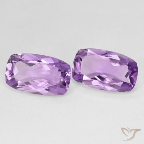 Gemme di Ametista Viola medio naturale da 10.87 ct, Cuscino, VVS