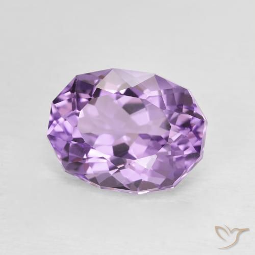 Ametista Medium Light Purplish-Violet naturale da 3.04 ct, Ovale, VVS