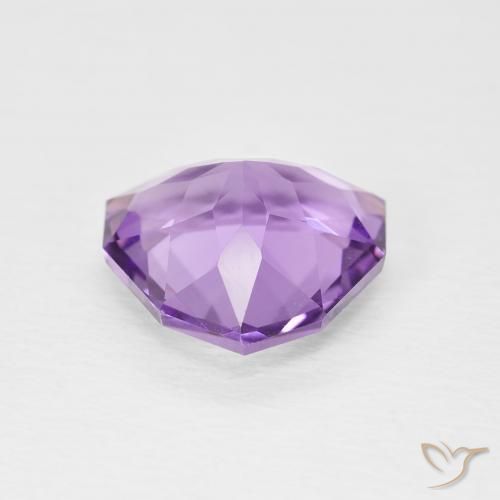 Ametista Viola scuro naturale da 3.06 ct, Taglio trillion, VVS-VS