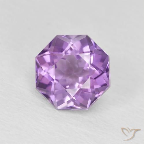 1.29ct Naturale Medium Light Purplish-Violet Ametista, Taglio smeraldo, VVS