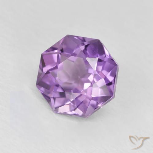 Ametista Medium Light Purplish-Violet naturale da 1.29 ct, Ottagonale / Taglio smeraldo, VVS
