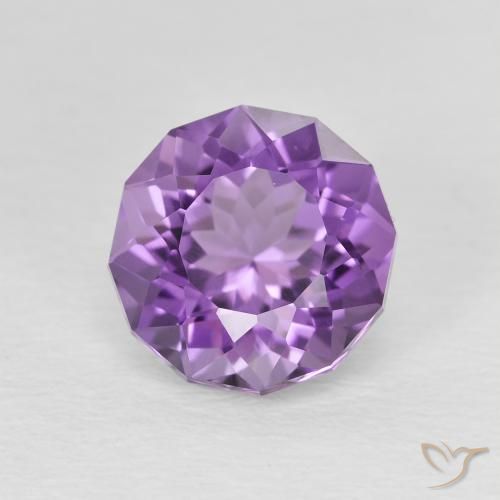 2.55ct Naturale Medium Dark-Violet Ametista, Rotondo, VVS
