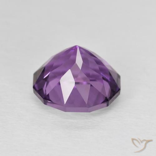 Ametista Medium Dark-Violet naturale da 2.55 ct, Rotondo, VVS