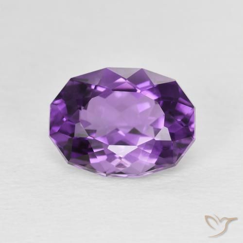 2.52ct Naturale Violetto rosato Ametista, Ovale, VVS