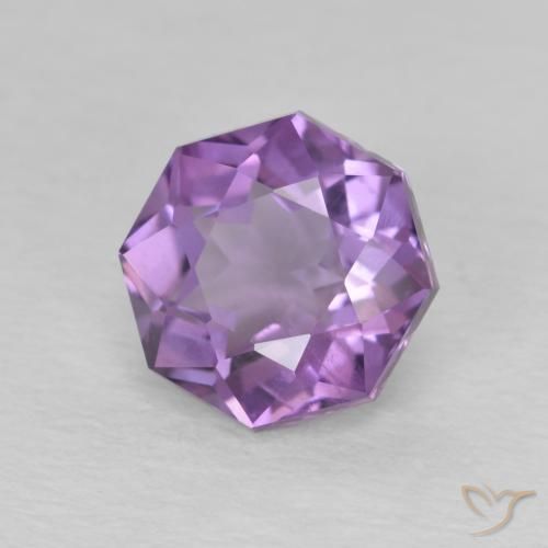 Ametista Viola medio naturale da 1.55 ct, Ottagonale / Taglio smeraldo, VS-SI