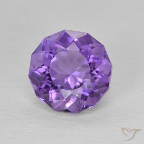 2.29ct Naturale Viola medio Ametista, Rotondo, VS-SI
