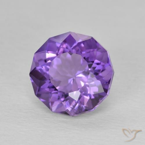 Ametista Viola medio naturale da 2.29 ct, Rotondo, VS-SI