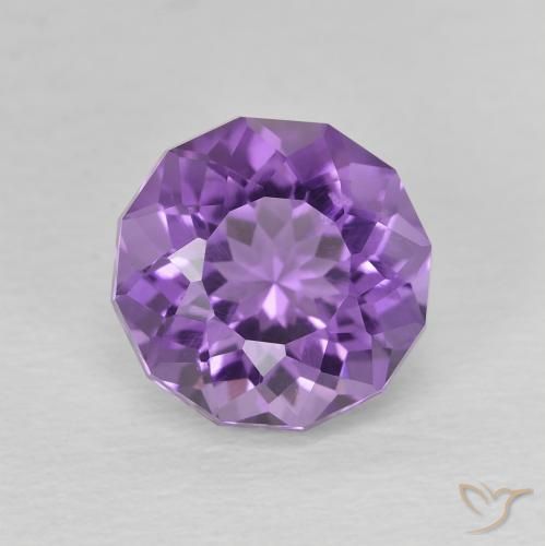 2.30ct Naturale Viola chiaro-medio Ametista, Rotondo, VS-SI