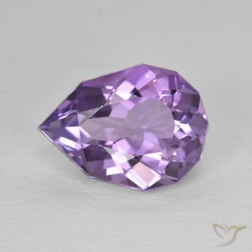 3.64ct Naturale Viola scuro Ametista, Forma a pera, VS-SI