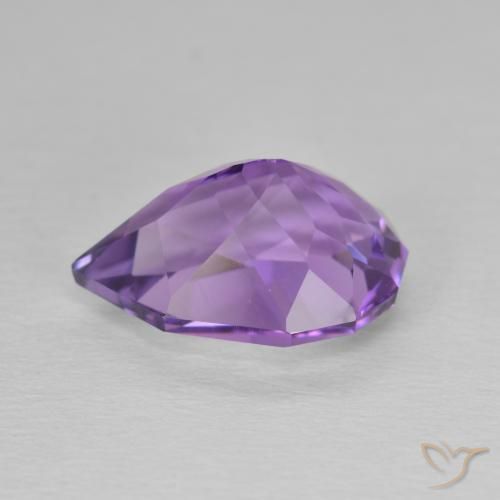 Ametista Viola scuro naturale da 3.64 ct, Forma a pera, VS-SI
