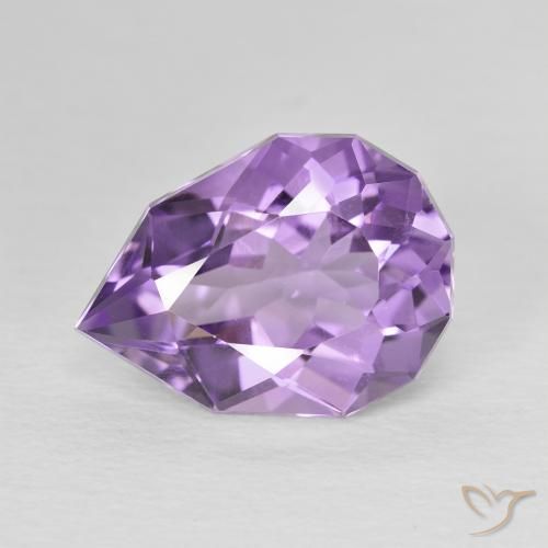 4.68ct Naturale Viola-Rosa Medio Ametista, Forma a pera, Traslucido