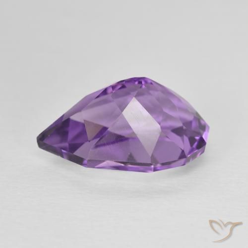 Ametista Viola-Rosa Medio naturale da 4.68 ct, Forma a pera, Traslucido