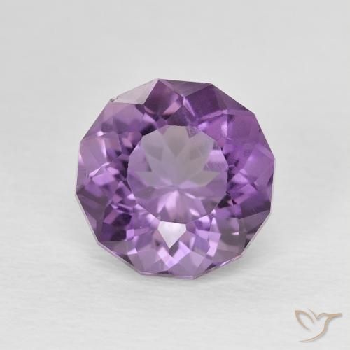2.78ct Naturale Medium Light Purplish-Violet Ametista, Rotondo, VS