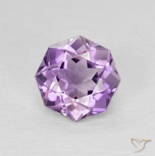 1.29ct Naturale violaceo Ametista, Taglio smeraldo, VS